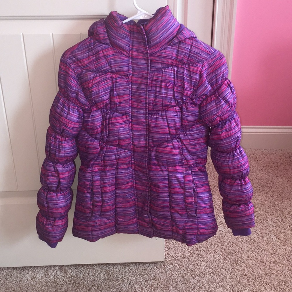 Kids Pink and Purple Winter Jacket